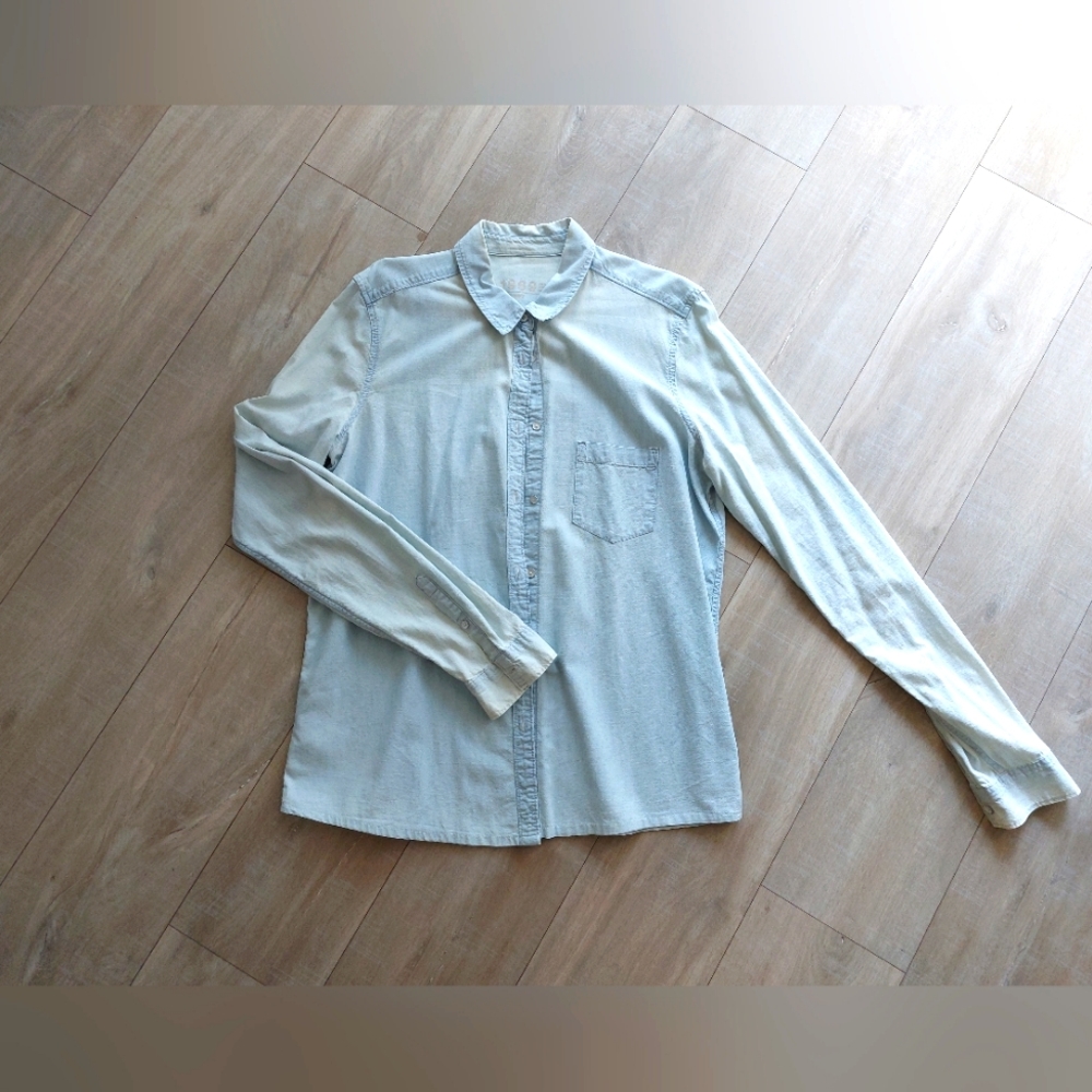 GAP 1969 Faded Denim Shirt - L Tall